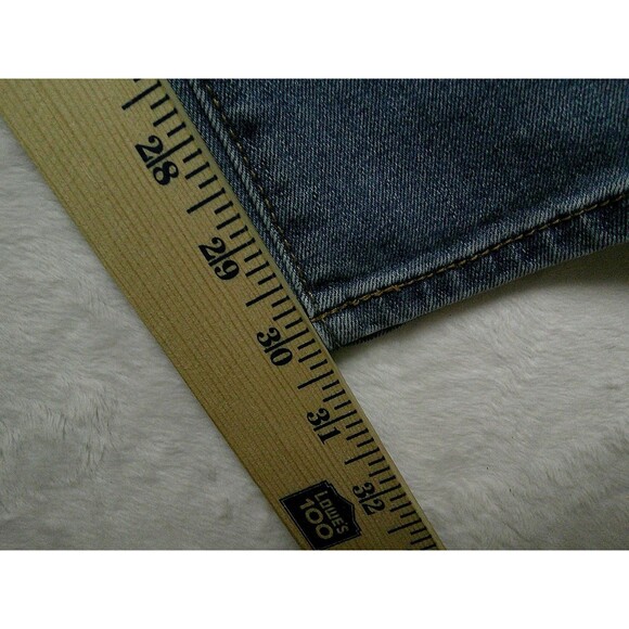 Liz Claiborne Boot Cut Jeans Size 14 Embroidered Flowers Blue Pockets Denim - Picture 15 of 16